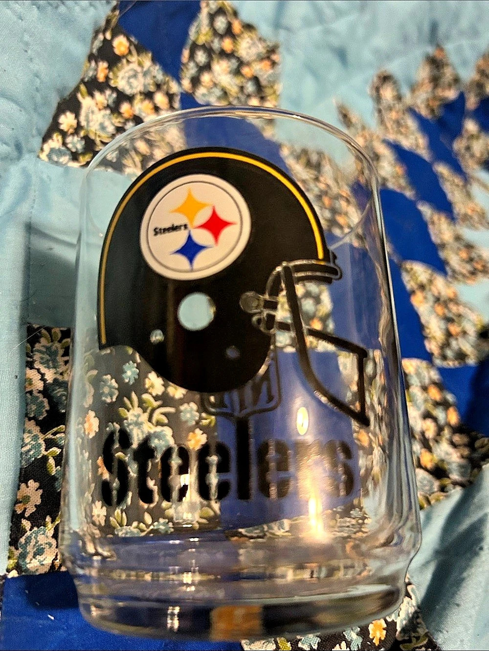 Pittsburgh Steelers NFL Logo Clear Drinking Glass
